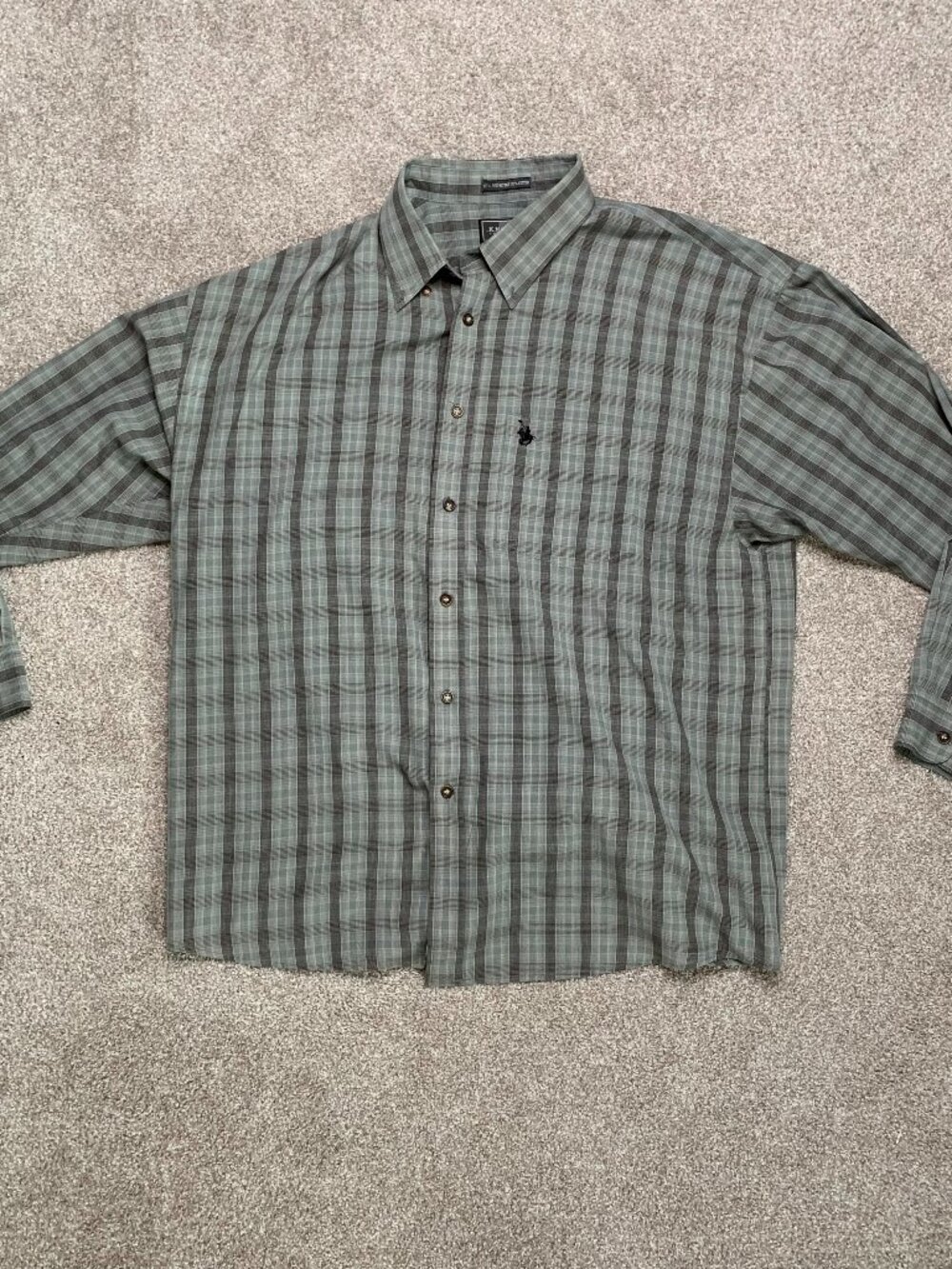 Knights Sportswear Men’s Plaid Button Up Cotton Blend Long Sleeve XL
